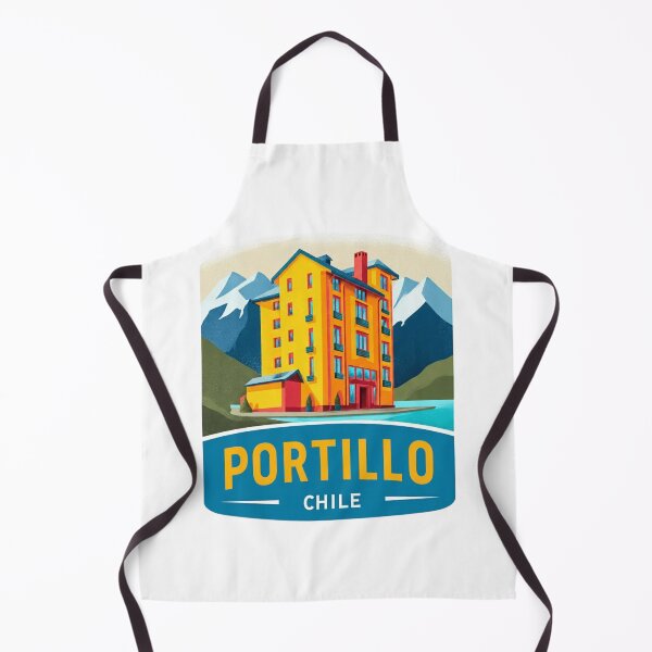 Item preview, Portillo Chile Yellow Hotel Andes Mountains Ski Resort Lake Sticker designed and sold by Blurbean.
