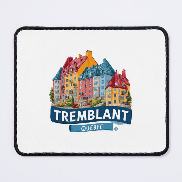 Item preview, Tremblant Quebec Colorful Village Buildings Canadian Ski Resort Sticker designed and sold by Blurbean.
