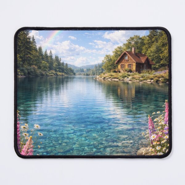 Item preview, Crystal lake under bright rainbow designed and sold by JuViRo.