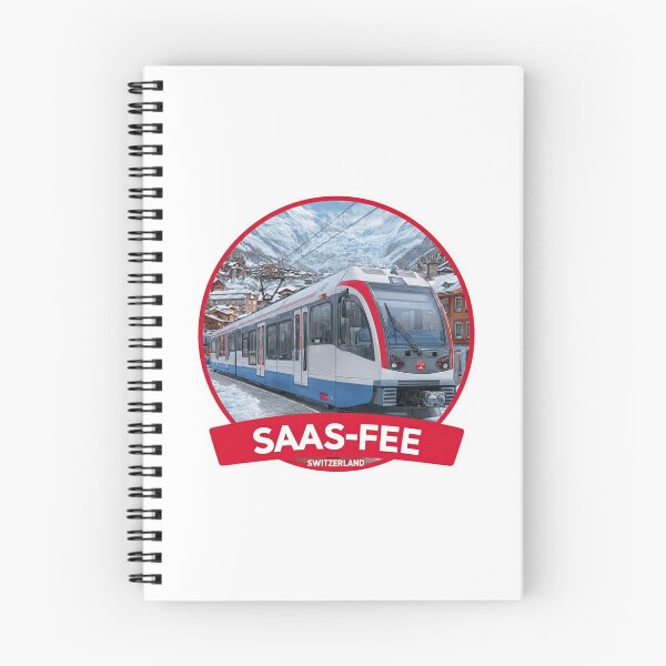 Item preview, Saas-Fee Switzerland Alpine Train Red White Swiss Mountains Railway Sticker designed and sold by Blurbean.