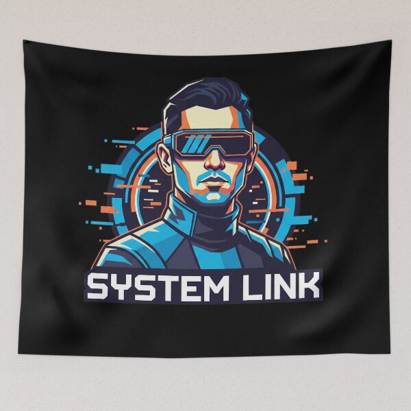 Item preview, System Link - Cyberpunk Tech Nomad - Urban Pop Art designed and sold by BounoWorld.