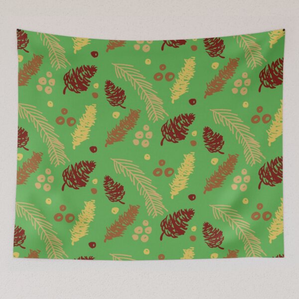 Item preview, Multicolor Christmas Fir Tree Leaves Pattern designed and sold by DesignsVault.