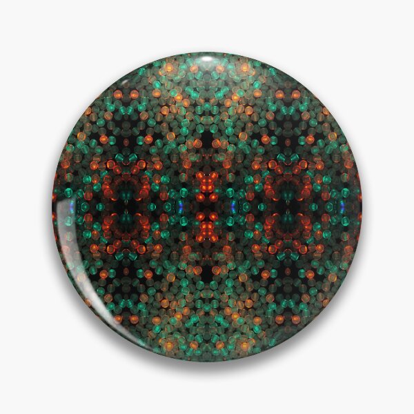 Item preview, Green and Orange Beads Abstract Pattern designed and sold by Sachie's Studio.