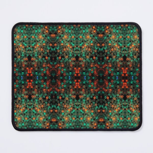 Item preview, Green and Orange Beads Abstract Pattern designed and sold by Sachie's Studio.