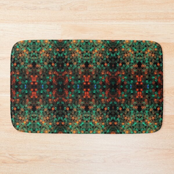 Item preview, Green and Orange Beads Abstract Pattern designed and sold by Sachie's Studio.
