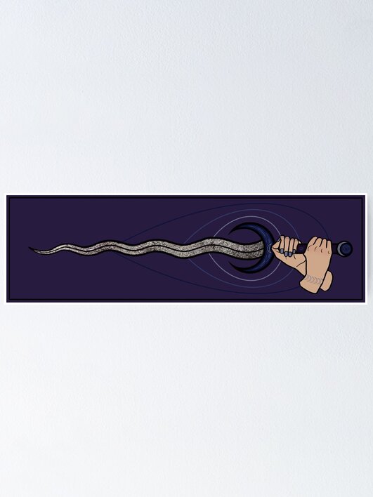 Thumbnail 1 of 3, Poster, Moon Sword designed and sold by Sol-Studios.