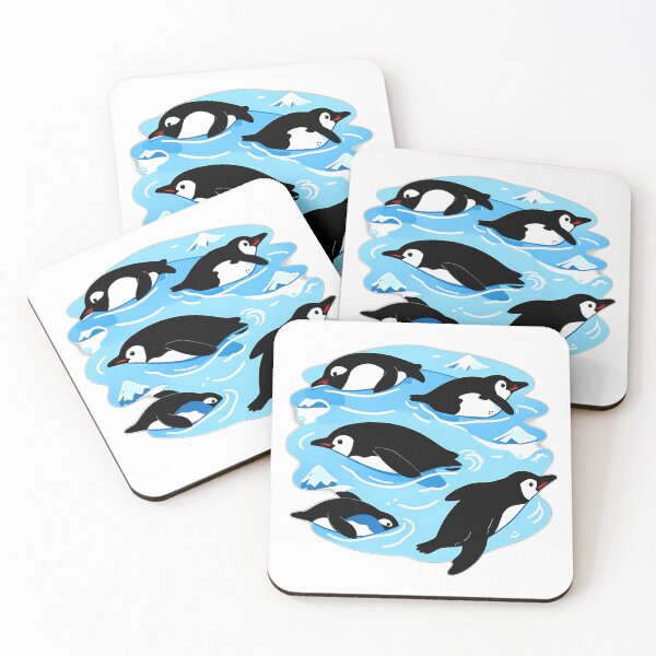Item preview, Penguins Swimming in Icy Waters designed and sold by sharon1210.