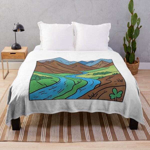 Item preview, Colorful Mountain Landscape with River designed and sold by sharon1210.