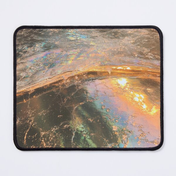 Item preview, Iridescent Oil Slick on Wet Asphalt with Golden Sunlight Reflections designed and sold by tgcww.