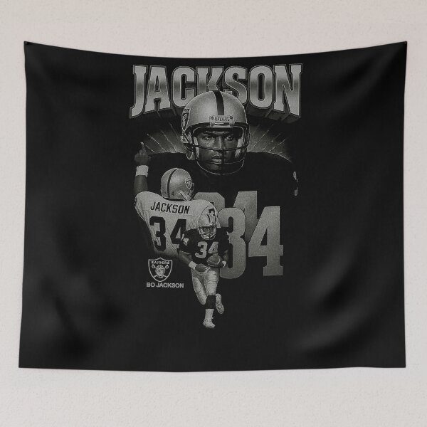 Item preview, Bo Jackson Raiders Retro Football Design designed and sold by TheArtOfCar.