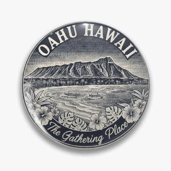 Item preview, Oahu Hawaii – The Gathering Place Vintage   #808 designed and sold by NoShirtNoService.