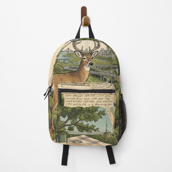 Item preview, Urban deer watches green picnic in Don Valley designed and sold by CoffeeinBloom.