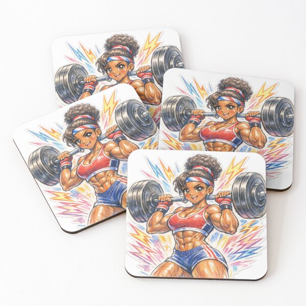 Item preview, Fitness Girl Anime Retro Electric Power designed and sold by JonelleTshirts.