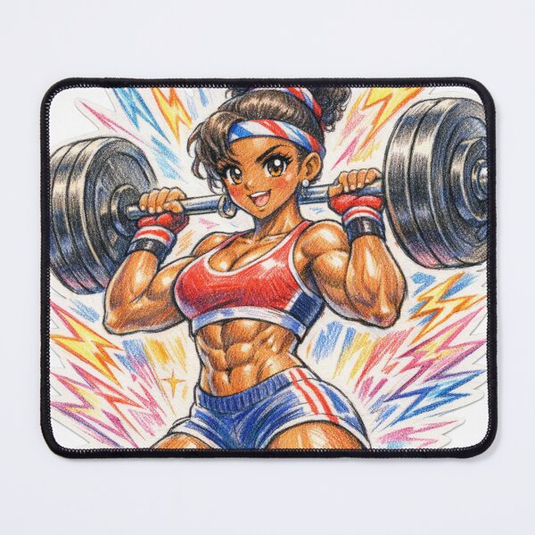 Item preview, Fitness Girl Anime Retro Electric Power designed and sold by JonelleTshirts.