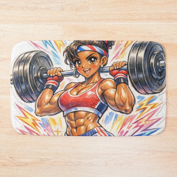 Artikelvorschau, Fitness Girl Anime Retro Elektrische Leistung entworfen und verkauft von JonelleTshirts.