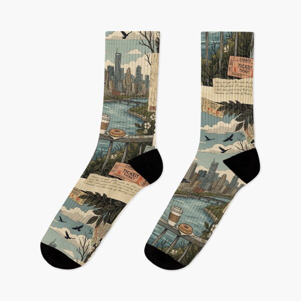 Item preview, Urban raven watches river and city at dawn designed and sold by CoffeeinBloom.