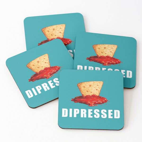 Item preview, Dipressed – Funny Tortilla Chip With Sauce Pun Design designed and sold by Makuno Studio.