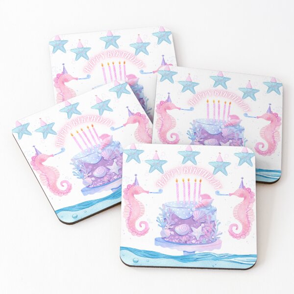 Item preview, Cute Ocean Birthday Illustration designed and sold by byGokcem.