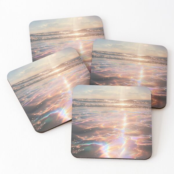 Item preview, Iridescent Sunlit Ocean Waves with Rainbow Water Reflection designed and sold by tgcww.