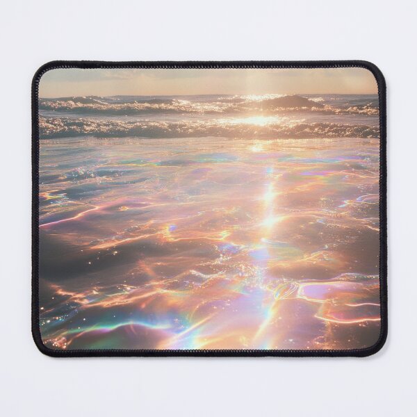Item preview, Iridescent Sunlit Ocean Waves with Rainbow Water Reflection designed and sold by tgcww.