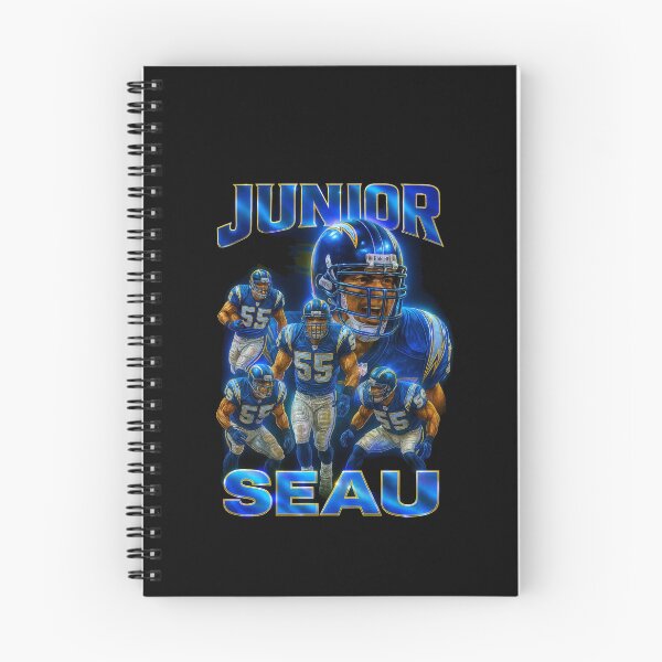 Item preview, Junior Seau San Diego Chargers Retro Football Design designed and sold by TheArtOfCar.