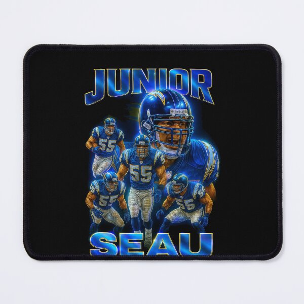 Item preview, Junior Seau San Diego Chargers Retro Football Design designed and sold by TheArtOfCar.