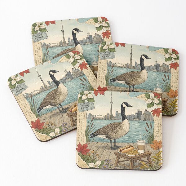 Item preview, Canadian goose watches calm Toronto beside the lake designed and sold by CoffeeinBloom.