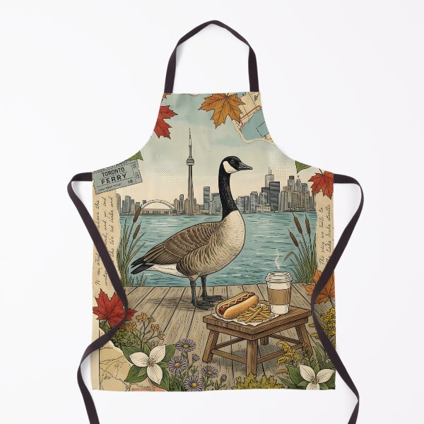 Item preview, Canadian goose watches calm Toronto beside the lake designed and sold by CoffeeinBloom.