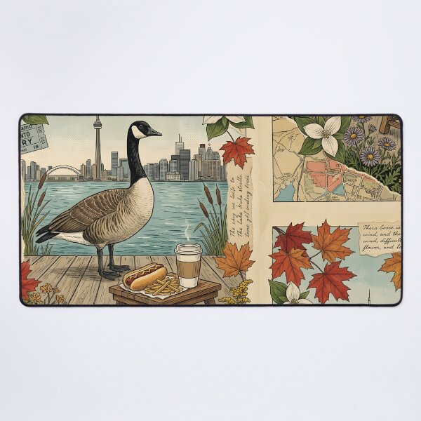 Item preview, Canadian goose watches calm Toronto beside the lake designed and sold by CoffeeinBloom.