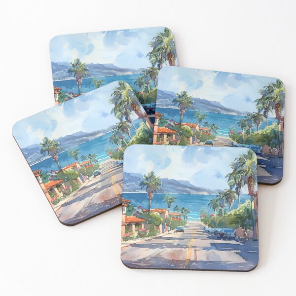 Item preview, West Coast Street with Ocean View – Santa Barbara designed and sold by daila70.