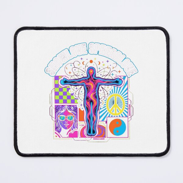 Item preview, Retro Psychedelic Show Love Spread Love Neon Rave Aesthetic designed and sold by chattsuede.