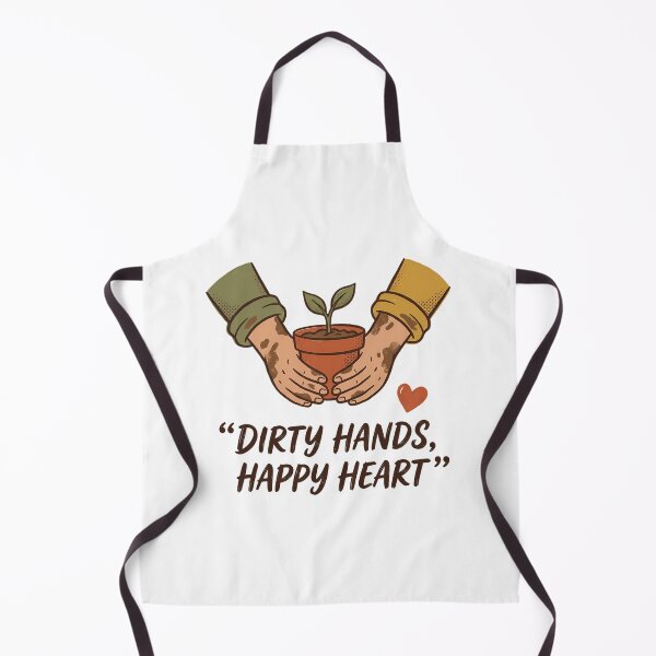 Item preview, Dirty Hands Happy Heart Gardener Rustic Plant Lover Hand Drawn designed and sold by chattsuede.