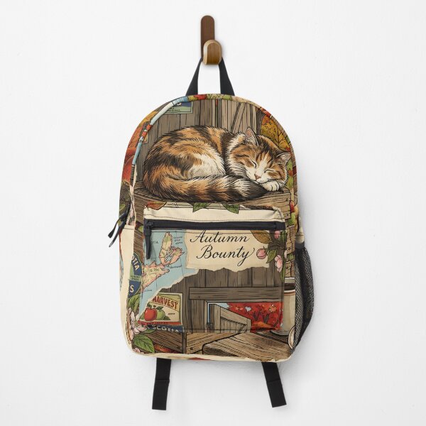 Item preview, Barn cat sleeps among apples during autumn NovaScotia designed and sold by CoffeeinBloom.