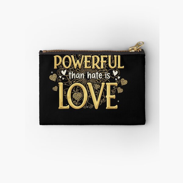Item preview, Gold "Love is More Powerful Than Hate" Inspirational Art designed and sold by Evaevonechi.