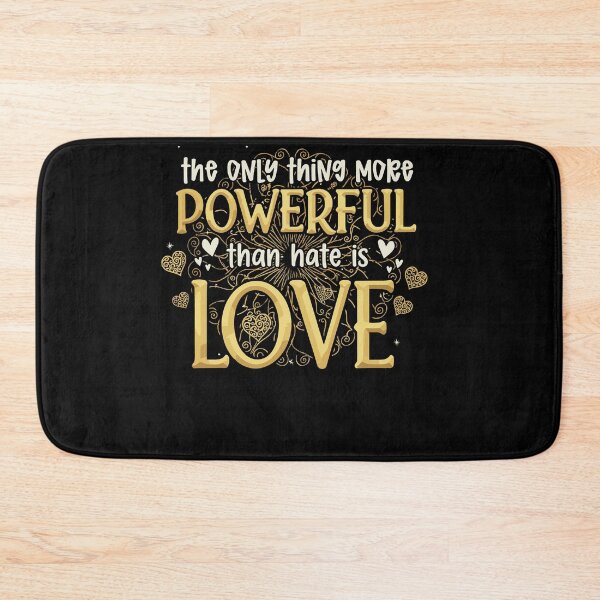 Item preview, Gold "Love is More Powerful Than Hate" Inspirational Art designed and sold by Evaevonechi.