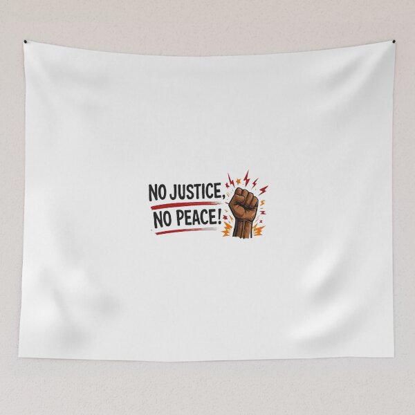 Item preview, No Justice No Peace Fist designed and sold by RetroPop23.