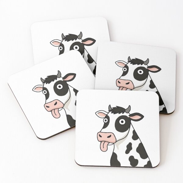 Aperçu de l'œuvre Crazy Cow Derp – Illustration de vache amusante créée et vendue par HeyHas.