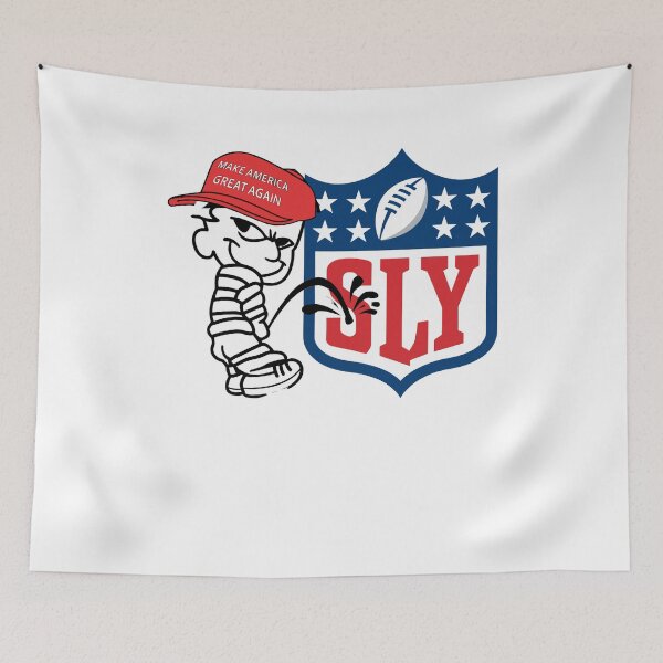 Item preview, MAGA Character Peeing on SLY  Shield designed and sold by Evaevonechi.