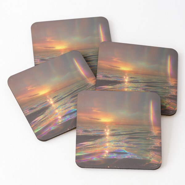 Item preview, Iridescent Sunset Waves with Rainbow Light Leak Aesthetic designed and sold by tgcww.