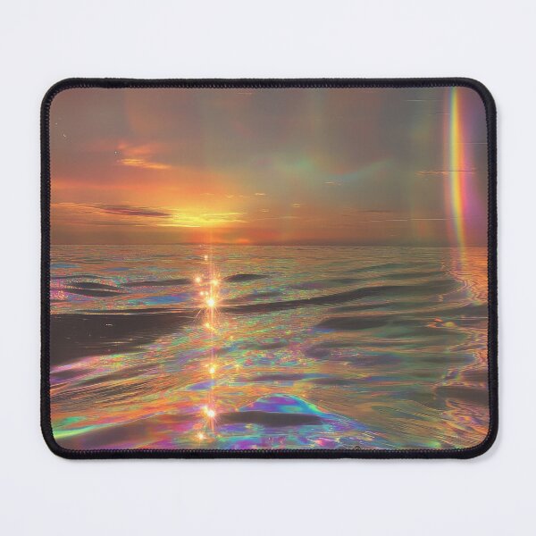 Item preview, Iridescent Sunset Waves with Rainbow Light Leak Aesthetic designed and sold by tgcww.