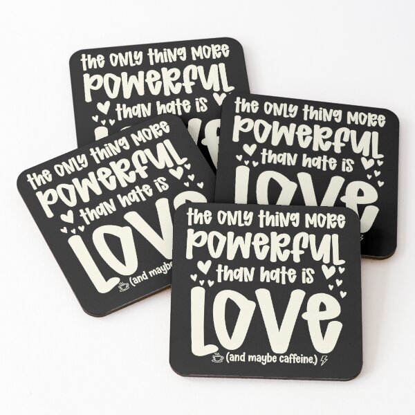 Item preview, "Love and Maybe Caffeine" Minimalist Quote designed and sold by Evaevonechi.