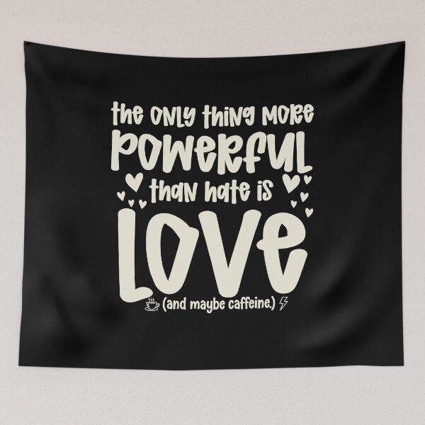Item preview, "Love and Maybe Caffeine" Minimalist Quote designed and sold by Evaevonechi.