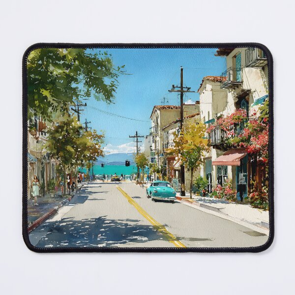 Item preview, Beach Town Street Leading to the Sea – Santa Barbara designed and sold by daila70.