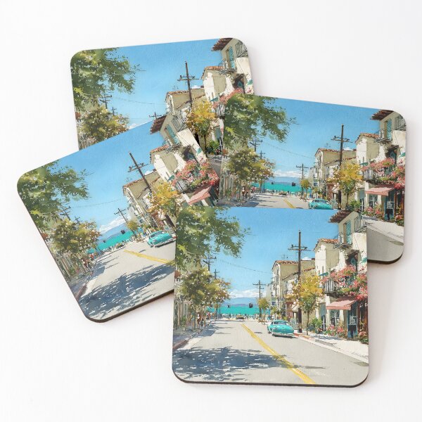 Item preview, Beach Town Street Leading to the Sea – Santa Barbara designed and sold by daila70.