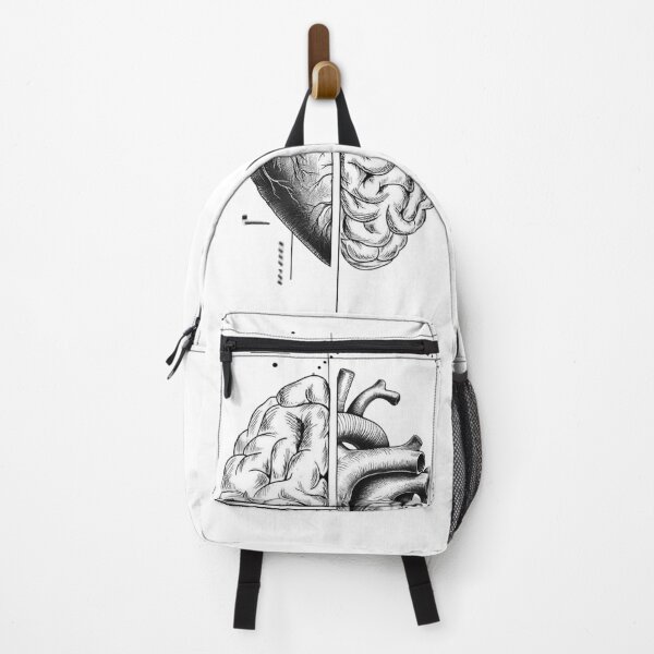 Item preview, Think vs Feel - Anatomical Brain and Heart Dualism Art designed and sold by birleşik zevkler.