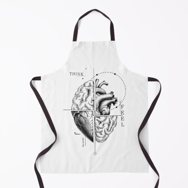 Item preview, Think vs Feel - Anatomical Brain and Heart Dualism Art designed and sold by birleşik zevkler.