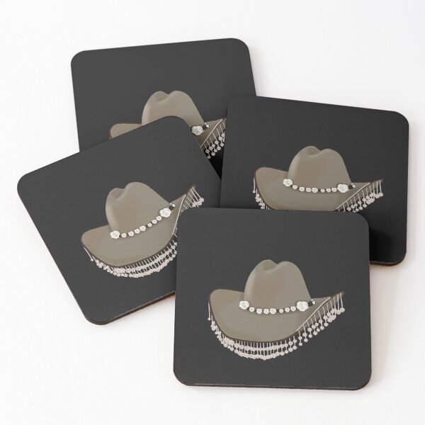 Item preview, Western Cowgirl Hat with White Flowers – Elegant Western Icon Illustration designed and sold by Bedoya Illustrations .