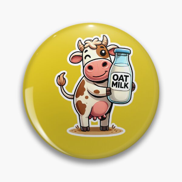 Item preview, Cute Cow Holding Oat Milk designed and sold by BloomVera.