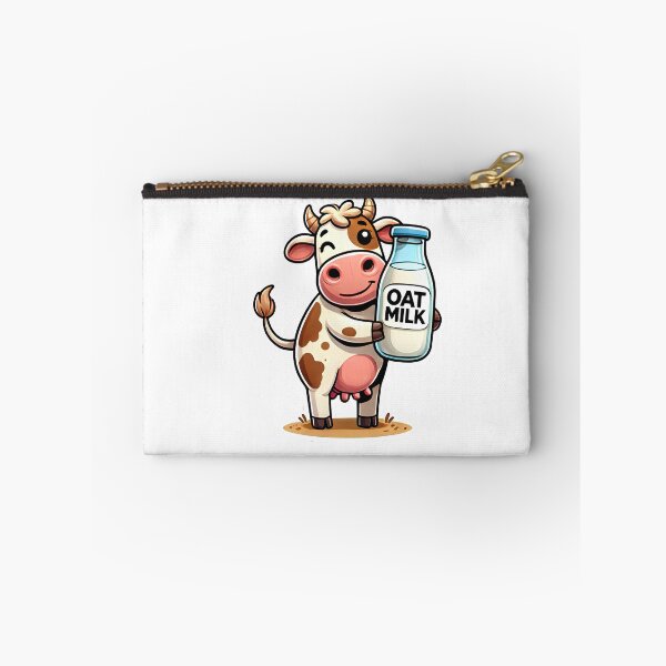 Item preview, Cute Cow Holding Oat Milk designed and sold by BloomVera.