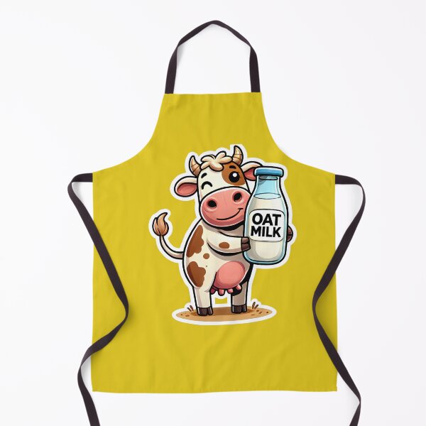 Item preview, Cute Cow Holding Oat Milk designed and sold by BloomVera.